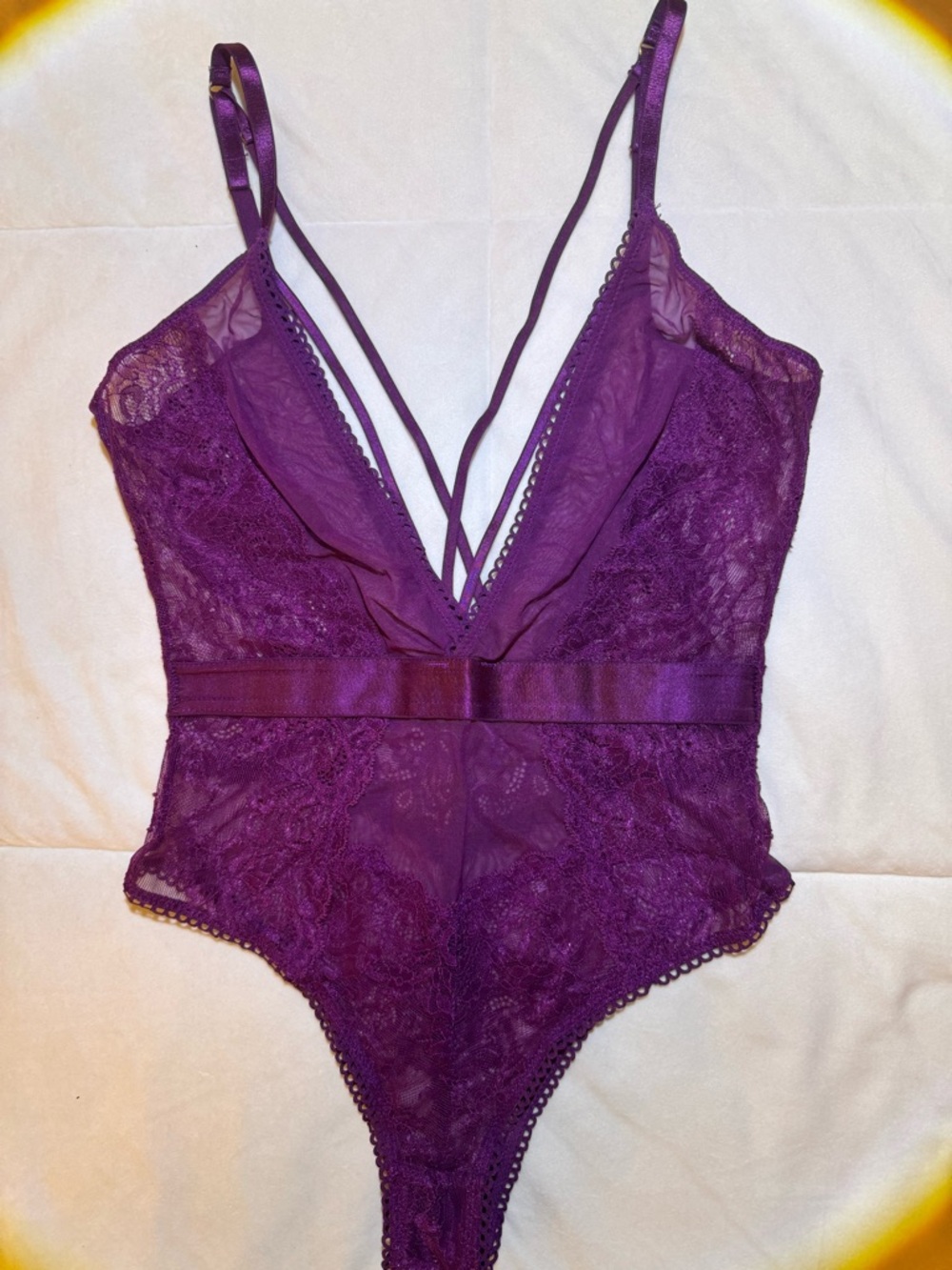 Rene Rofe Deep Purple Lace Lingerie